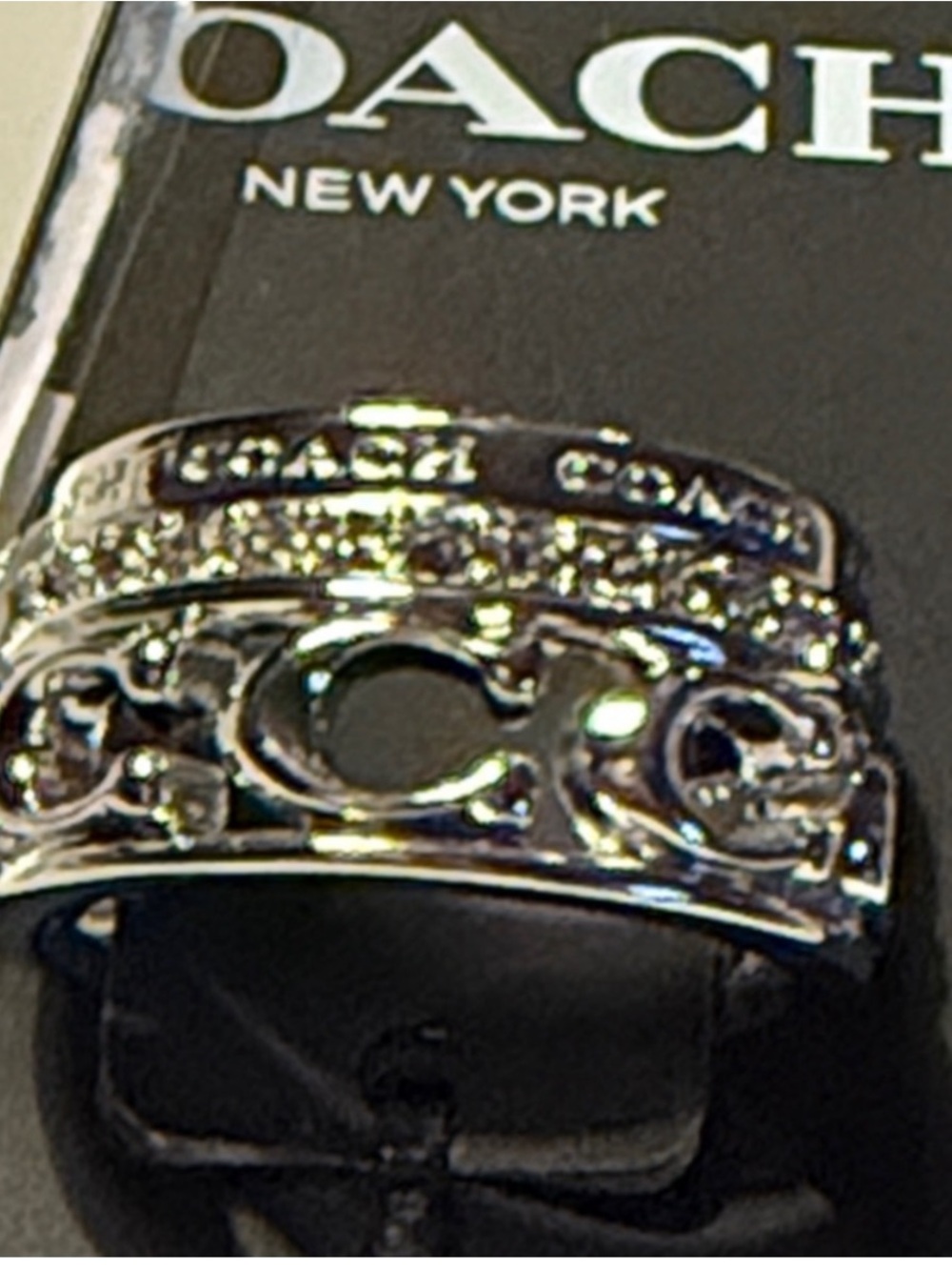 New Coach 3 stackable rings size 8 Silver 3
Band Rings